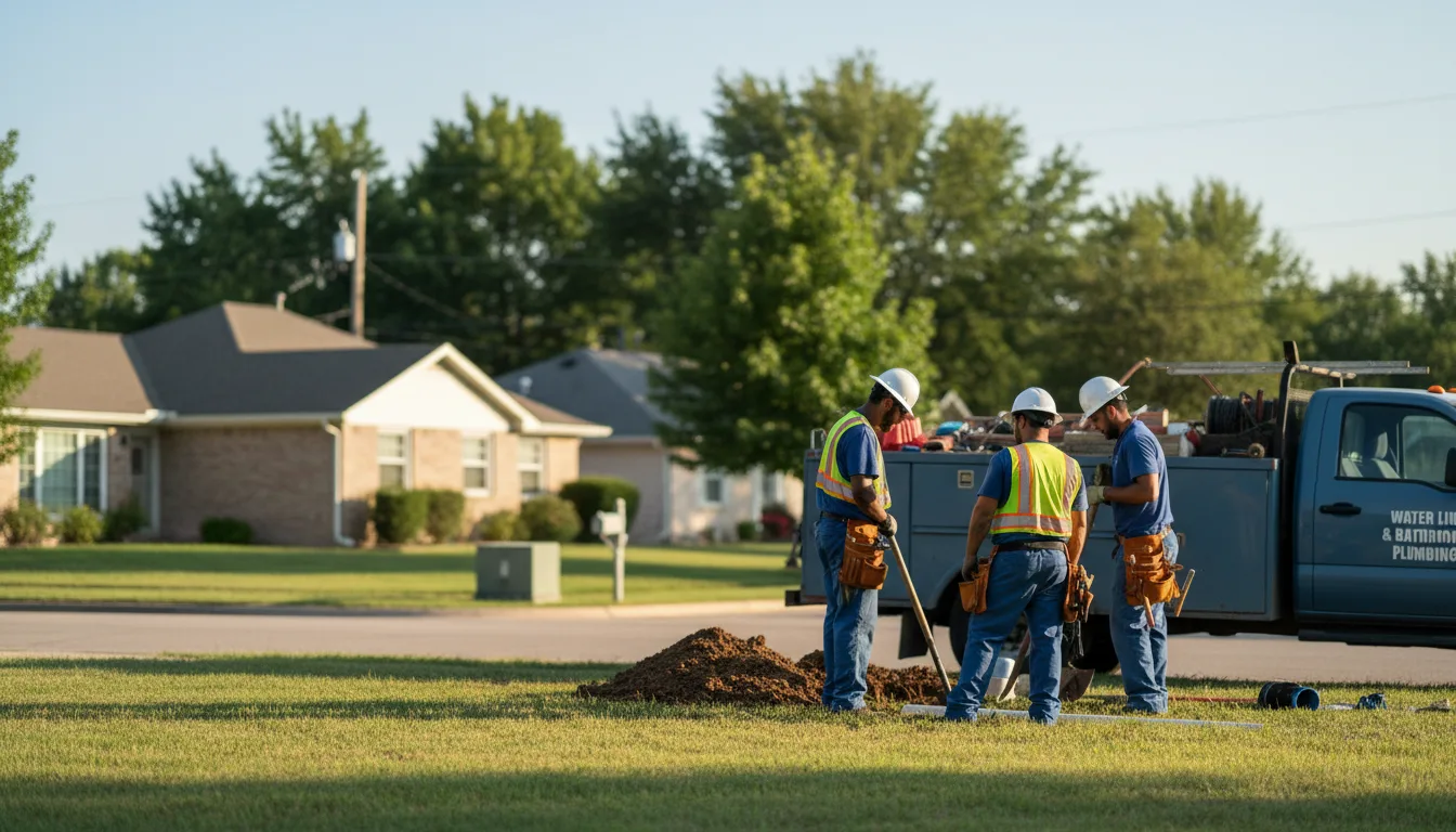 Residential water line and bathroom plumbing service in Waddell, AZ